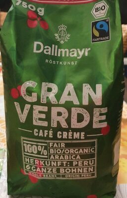 Bio Dallmayr Crema d'Oro Organic ganze Bohnen 750g
