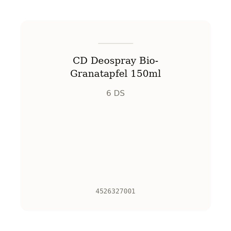 CD Deospray Bio-Granatapfel 150ml