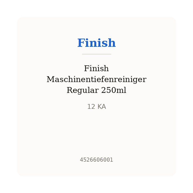 Finish Maschinentiefenreiniger Regular 250ml