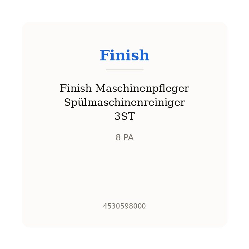 Finish Maschinenpfleger Spülmaschinenreiniger 3ST