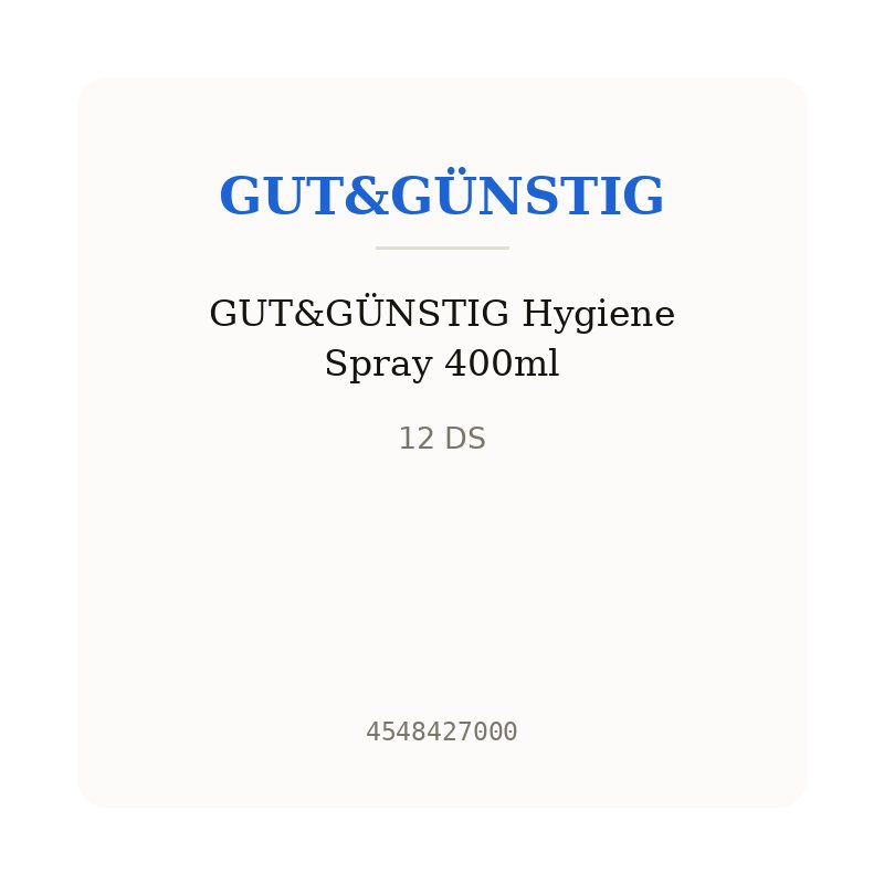 GUT&GÜNSTIG Hygiene Spray 400ml