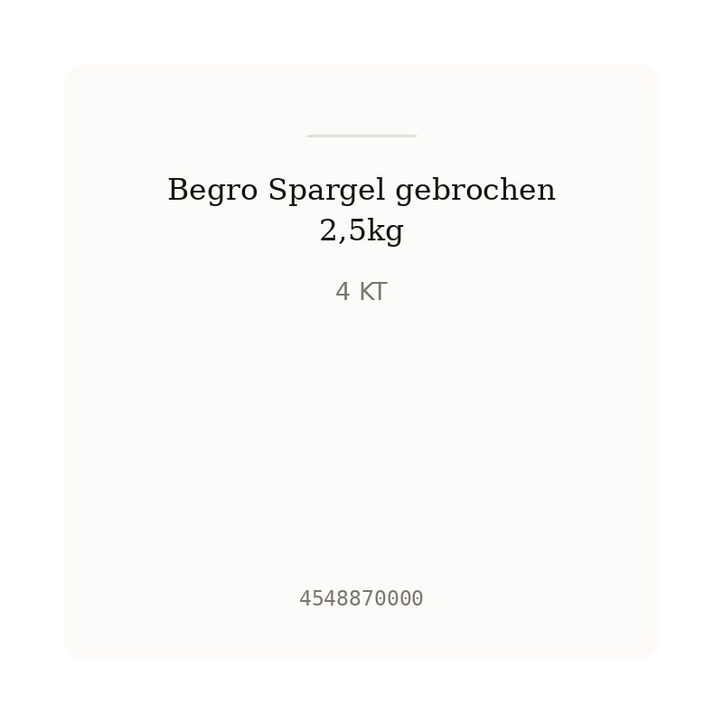 Begro Spargel gebrochen 2,5kg