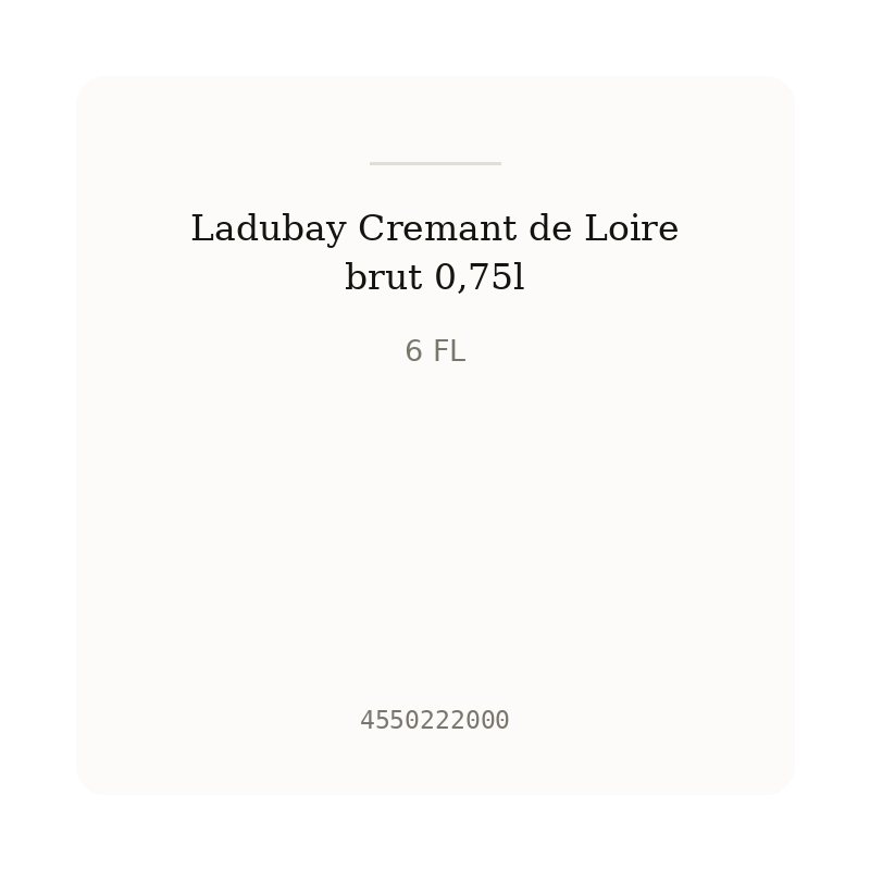 Ladubay Cremant de Loire brut 0,75l