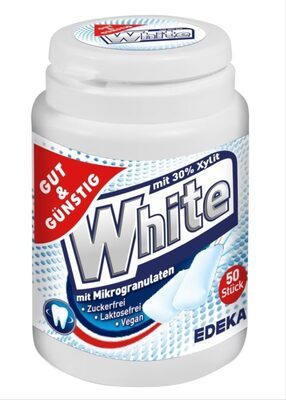 GUT&GÜNSTIG Kaugummi White zuckerfrei 50ST
