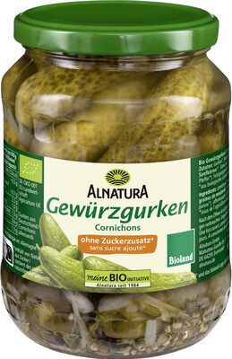 Bio Alnatura Gewürzgurken ungesüßt 670g