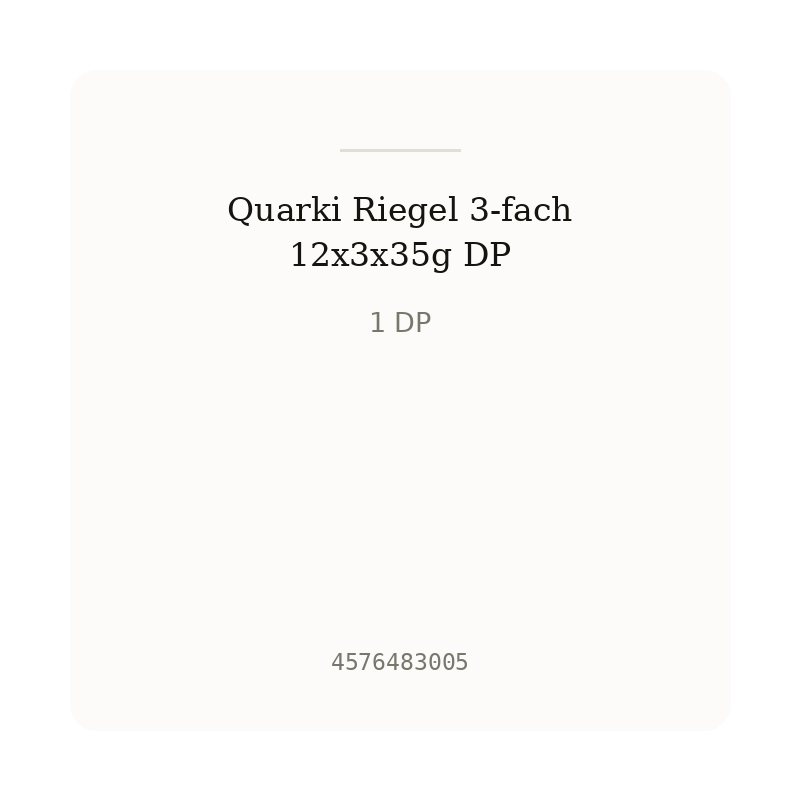 Quarki Riegel 3-fach 12x3x35g DP