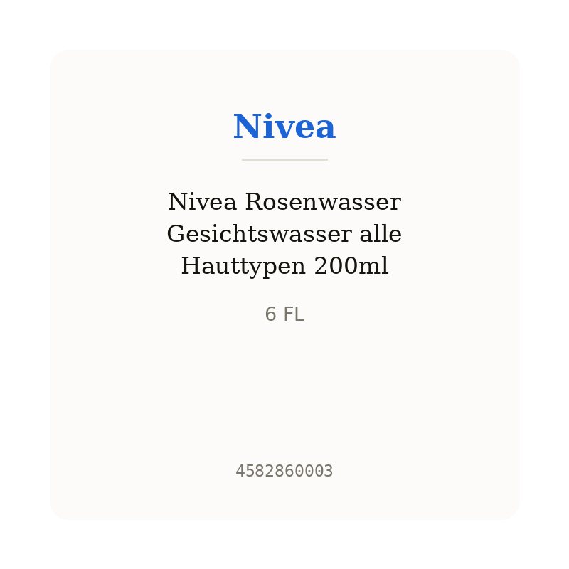 Nivea Rosenwasser Gesichtswasser alle Hauttypen 200ml