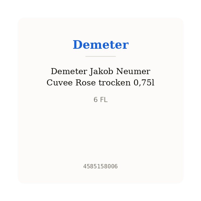 Demeter Jakob Neumer Cuvee Rose trocken 0,75l