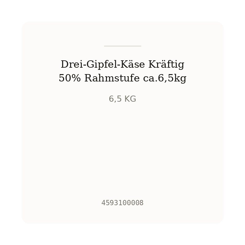 Drei-Gipfel-Käse Kräftig 50% Rahmstufe ca.6,5kg