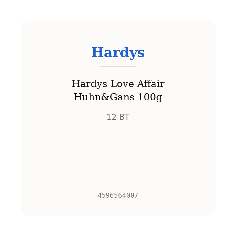 Hardys Love Affair Huhn&Gans 100g