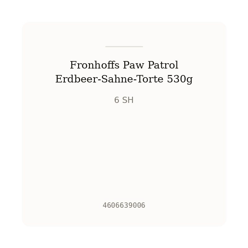 Fronhoffs Paw Patrol Erdbeer-Sahne-Torte 530g