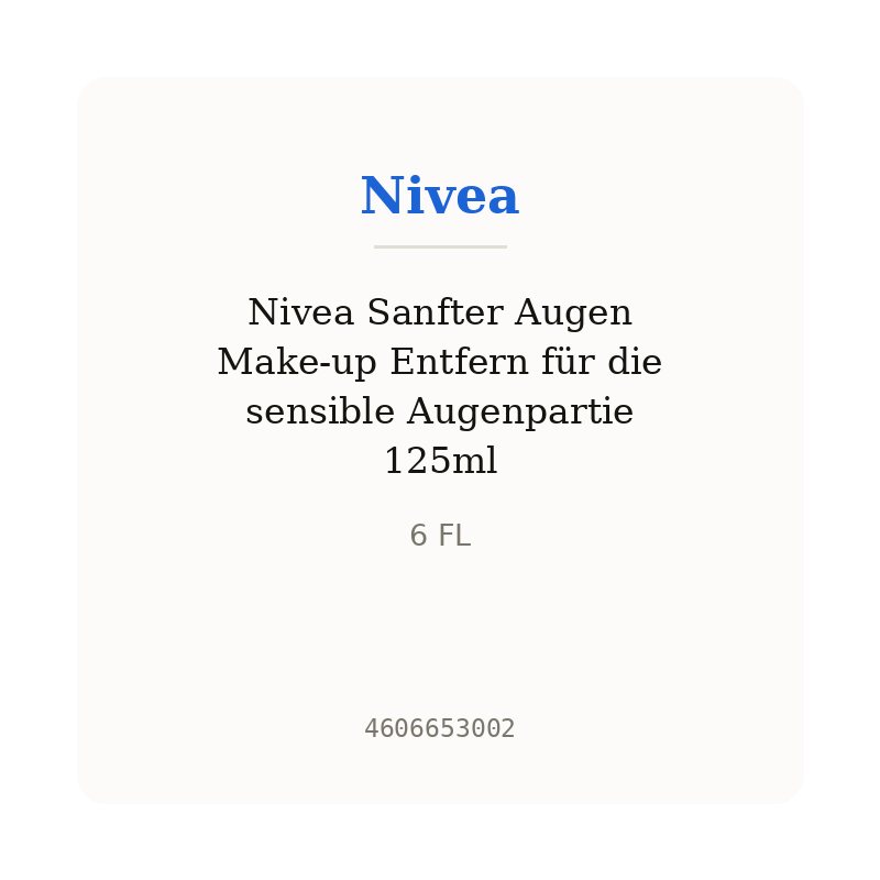 Nivea Sanfter Augen Make-up Entfern für die sensible Augenpartie 125ml