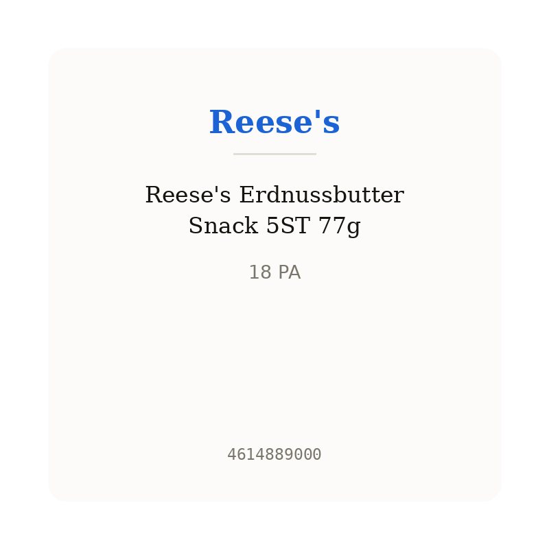 Reese's Erdnussbutter Snack 5ST 77g
