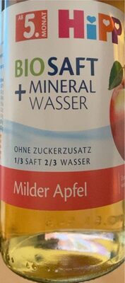 Bio Hipp Saft und Mineralwasser Milder Apfel ab 5.Monat 0,5l