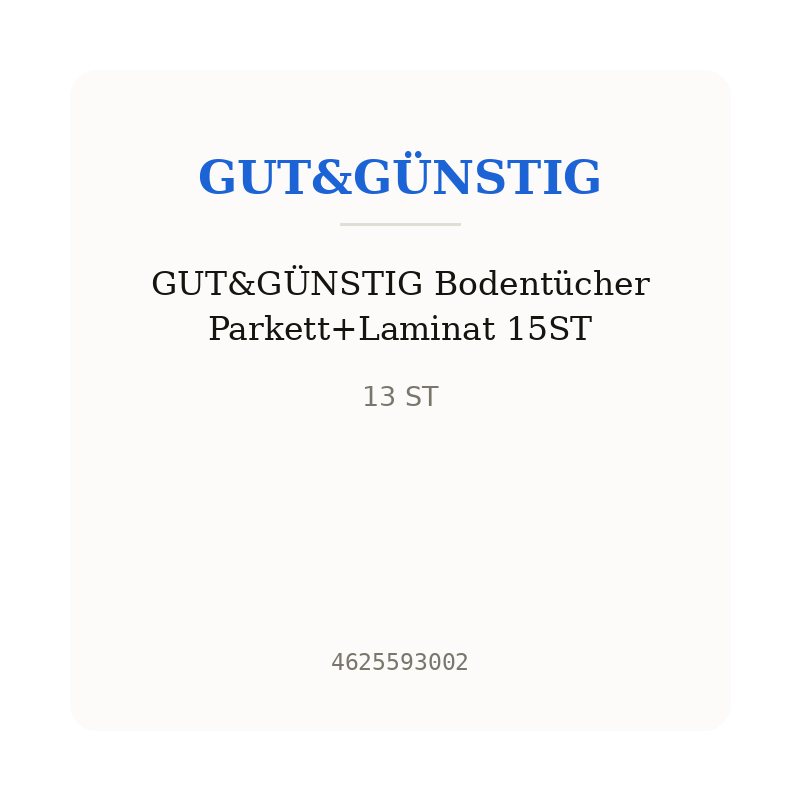 GUT&GÜNSTIG Bodentücher Parkett+Laminat 15ST