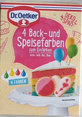 Dr.Oetker Back-und Speisefarben grün, gelb, rot, blau 4ST 80g