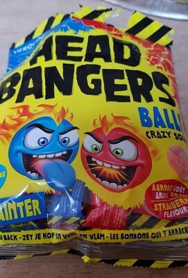 Head Bangers Crazy Sour Balls Mix Himbeere&Erdbeere 135g