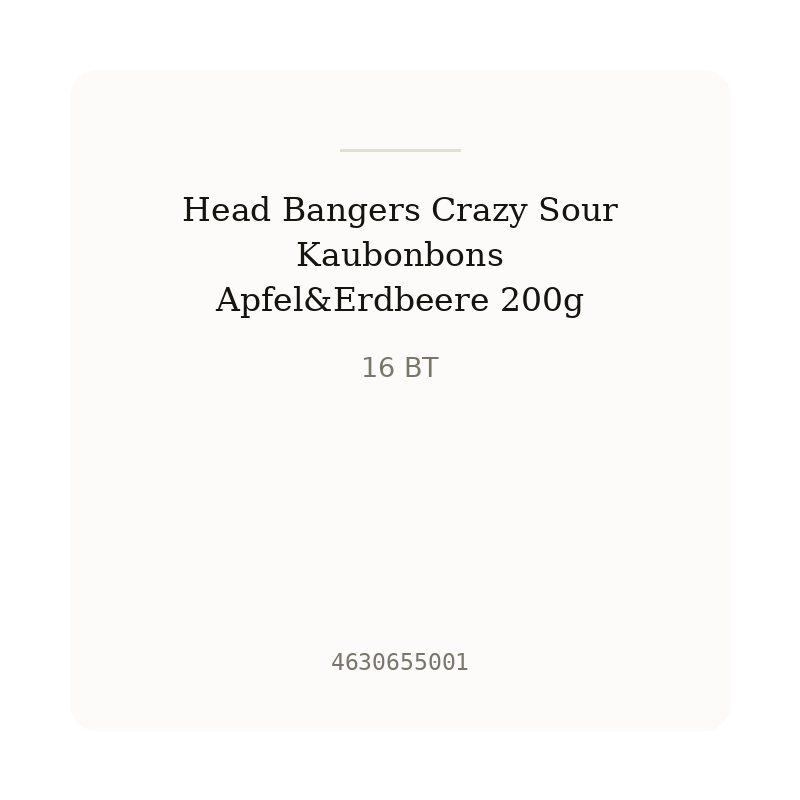 Head Bangers Crazy Sour Kaubonbons Apfel&Erdbeere 200g