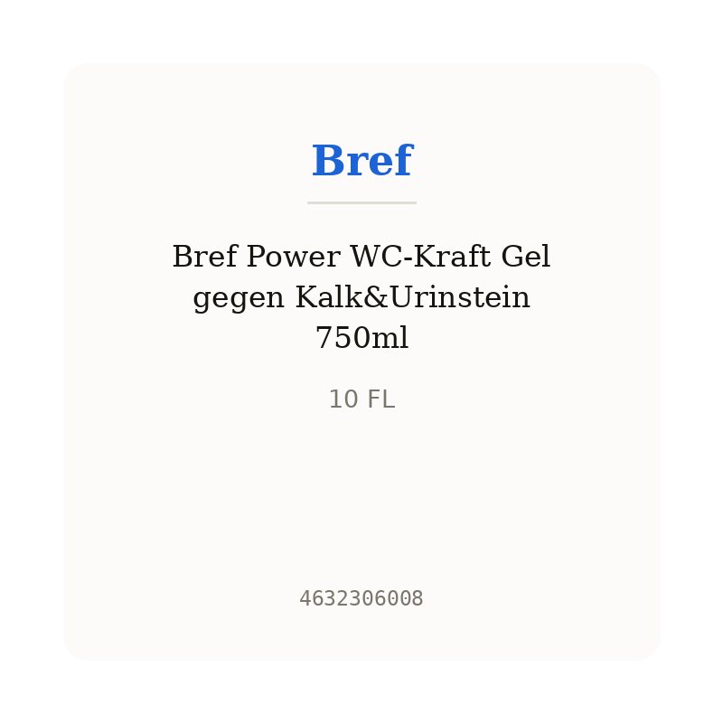 Bref Power WC-Kraft Gel gegen Kalk&Urinstein 750ml