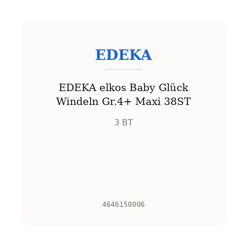 EDEKA elkos Baby Glück Windeln Gr.4+ Maxi 38ST
