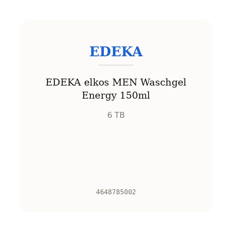 EDEKA elkos MEN Waschgel Energy 150ml