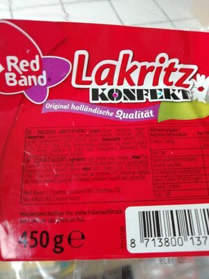 Red Band Lakritz Konfekt 450g
