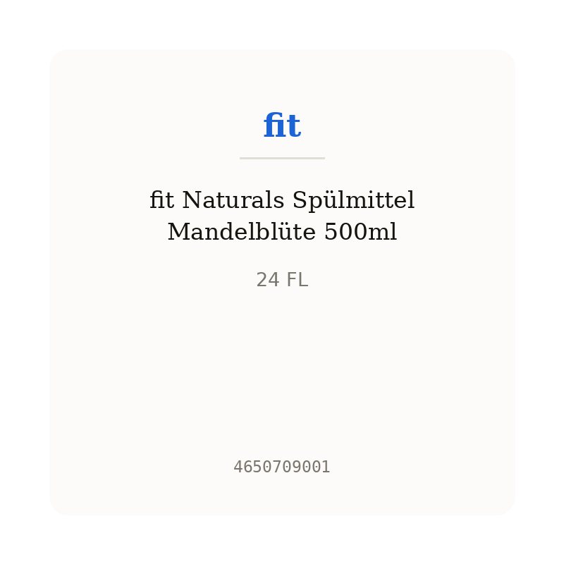 fit Naturals Spülmittel Mandelblüte 500ml