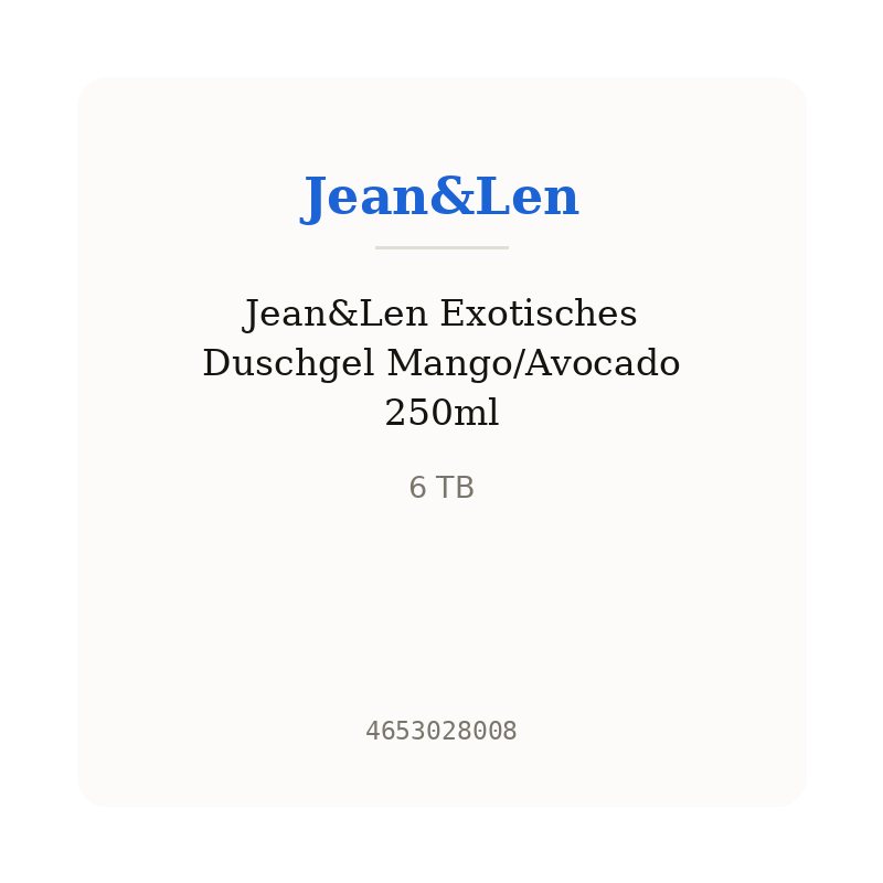 Jean&Len Exotisches Duschgel Mango/Avocado 250ml