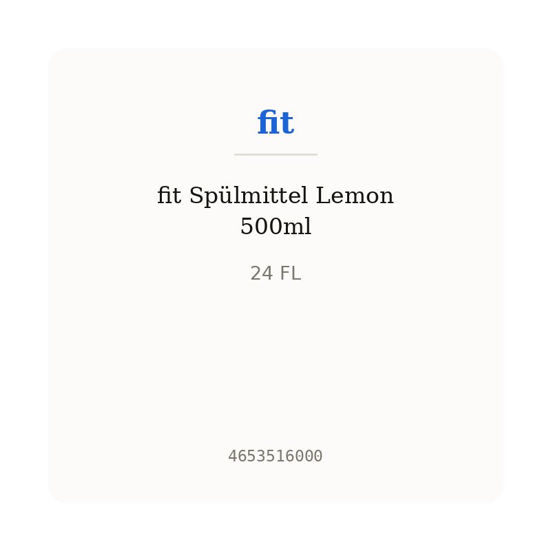 fit Spülmittel Lemon 500ml