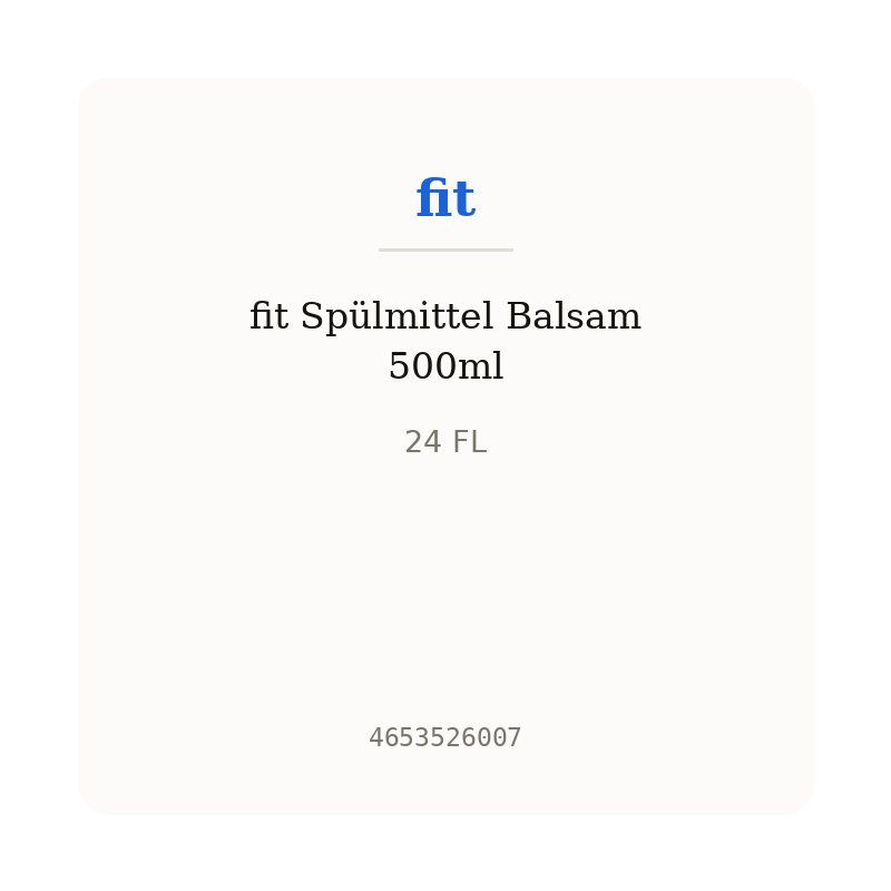 fit Spülmittel Balsam 500ml