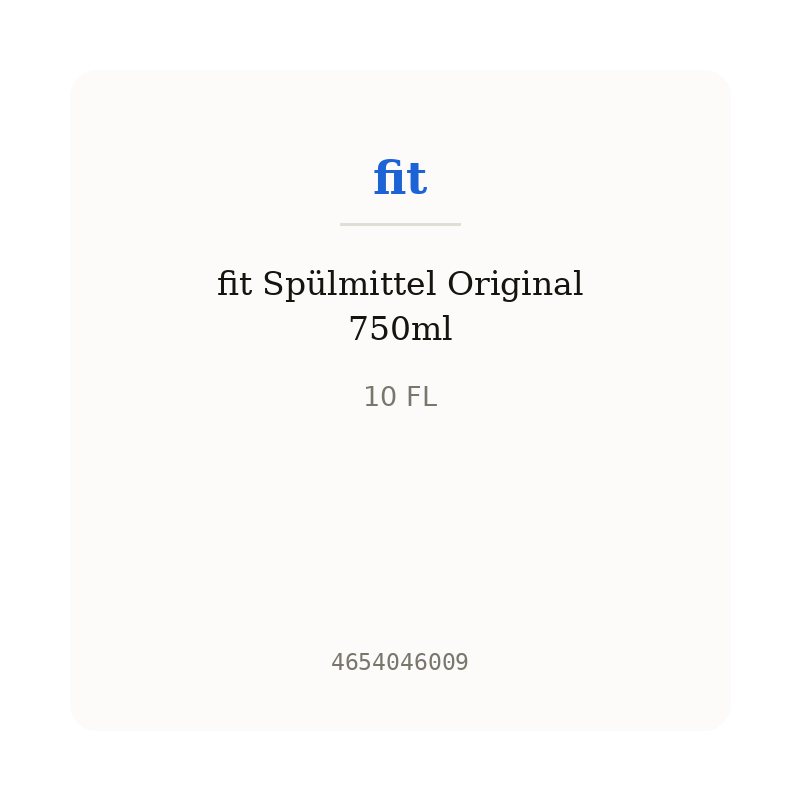 fit Spülmittel Original 750ml