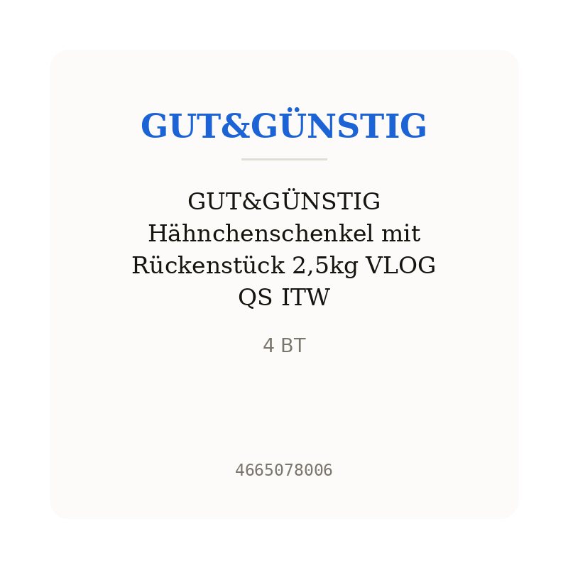 GUT&GÜNSTIG Hähnchenschenkel mit Rückenstück 2,5kg VLOG QS ITW