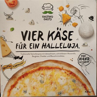 Gustavo Gusto Steinofenpizza Quattro Formaggi 430g