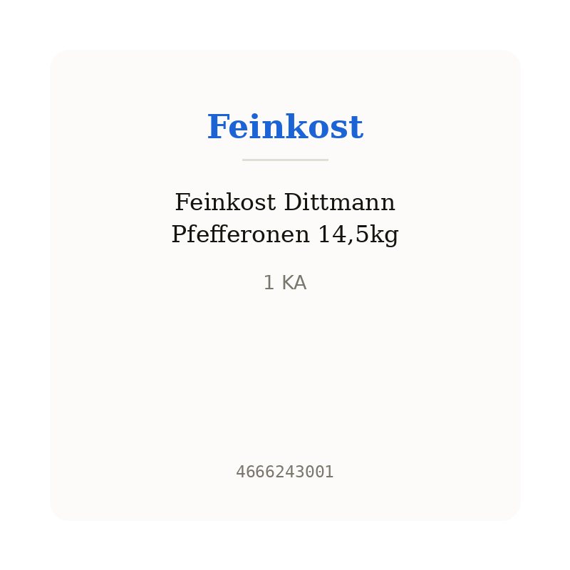 Feinkost Dittmann Pfefferonen 14,5kg