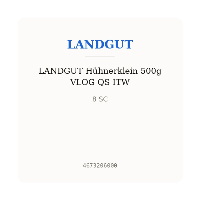 LANDGUT Hühnerklein 500g VLOG QS ITW