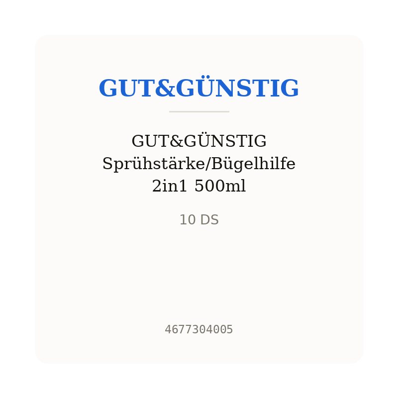 GUT&GÜNSTIG Sprühstärke/Bügelhilfe 2in1 500ml