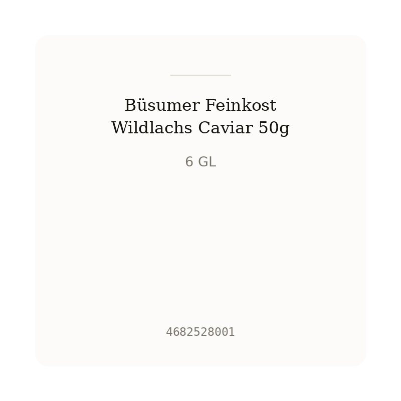 Büsumer Feinkost Wildlachs Caviar 50g