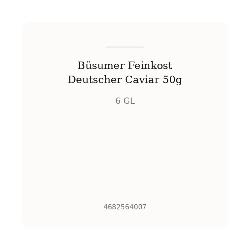 Büsumer Feinkost Deutscher Caviar 50g