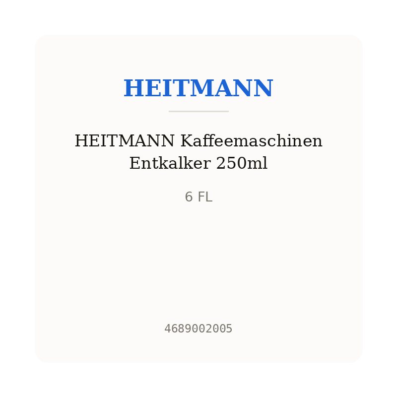 HEITMANN Kaffeemaschinen Entkalker 250ml