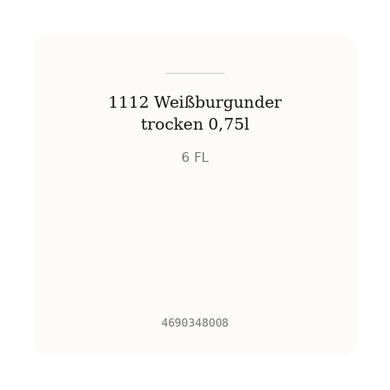 1112 Weißburgunder trocken 0,75l