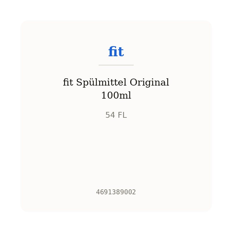 fit Spülmittel Original 100ml