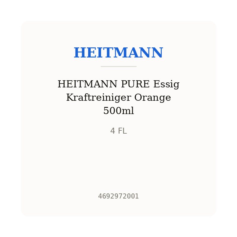 HEITMANN PURE Essig Kraftreiniger Orange 500ml