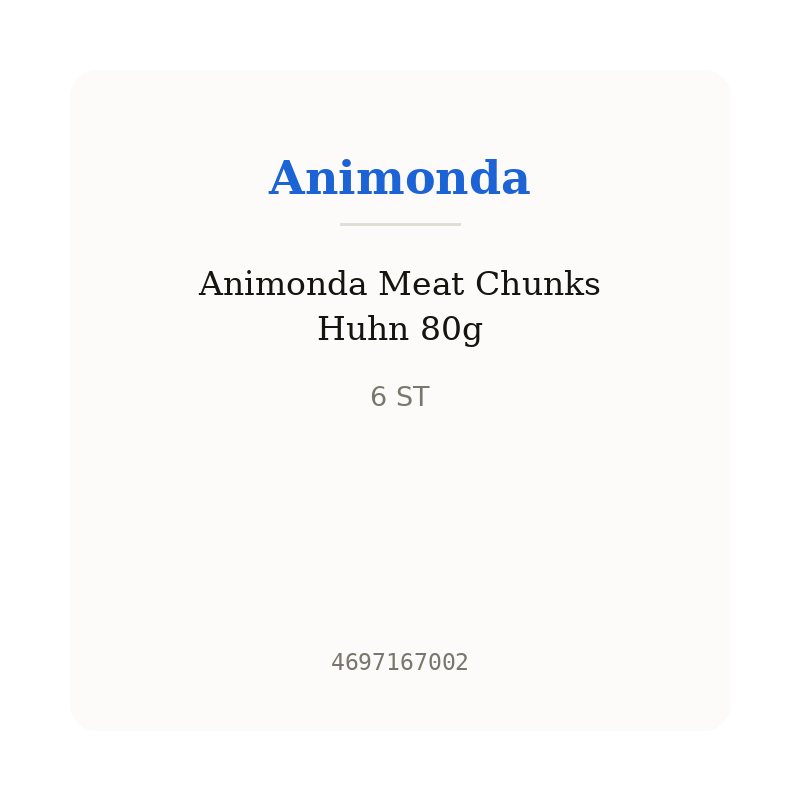 Animonda Meat Chunks Huhn 80g