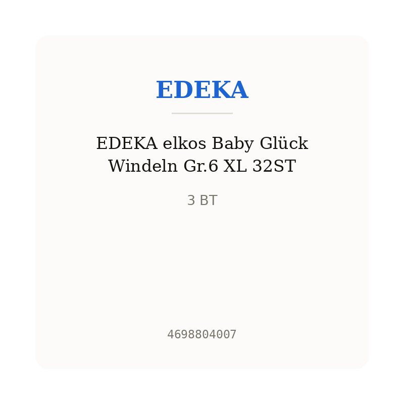 EDEKA elkos Baby Glück Windeln Gr.6 XL 32ST