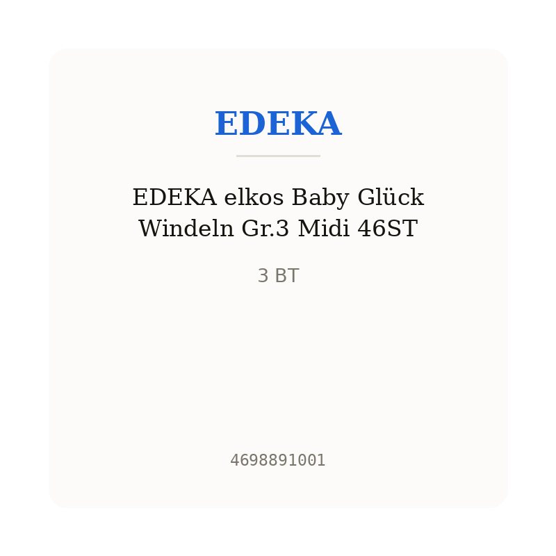 EDEKA elkos Baby Glück Windeln Gr.3 Midi 46ST