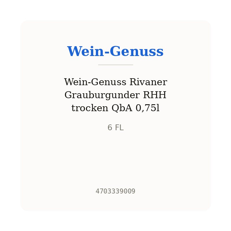 Wein-Genuss Rivaner Grauburgunder RHH trocken QbA 0,75l