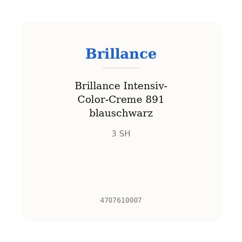 Brillance Intensiv-Color-Creme 891 blauschwarz