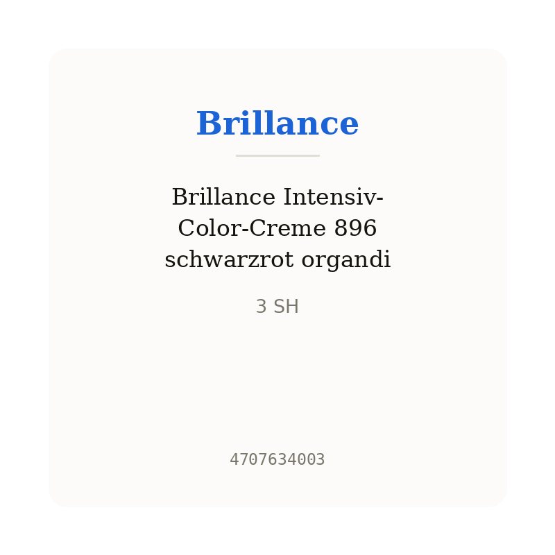 Brillance Intensiv-Color-Creme 896 schwarzrot organdi