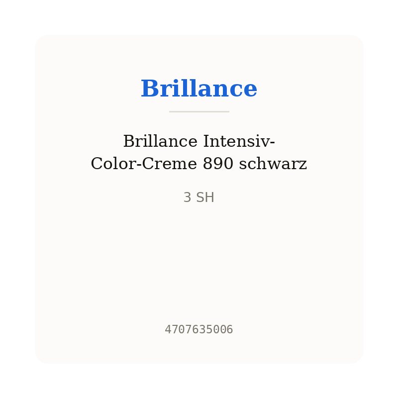 Brillance Intensiv-Color-Creme 890 schwarz