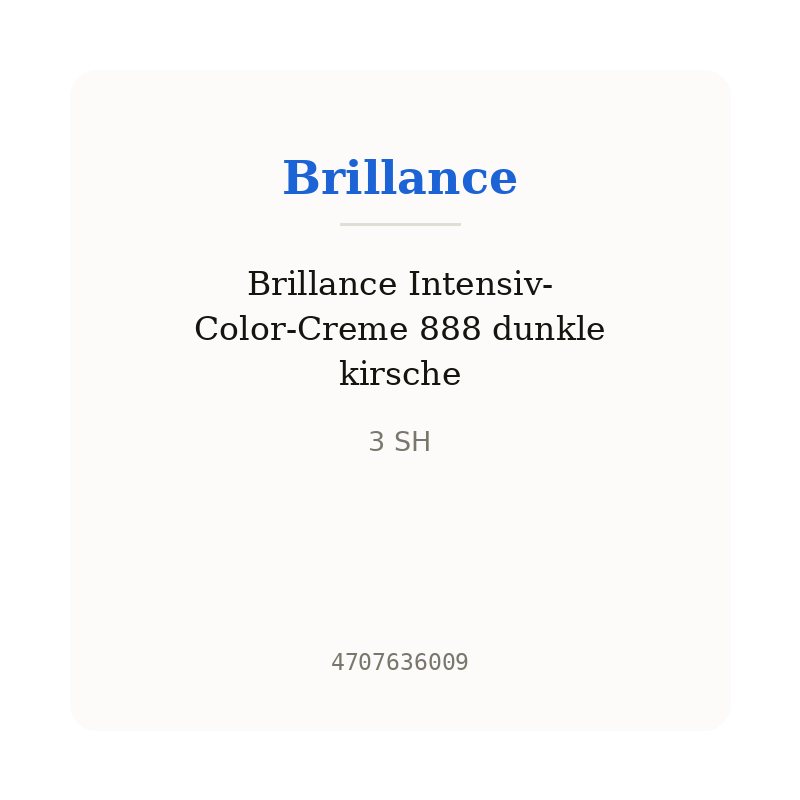 Brillance Intensiv-Color-Creme 888 dunkle kirsche